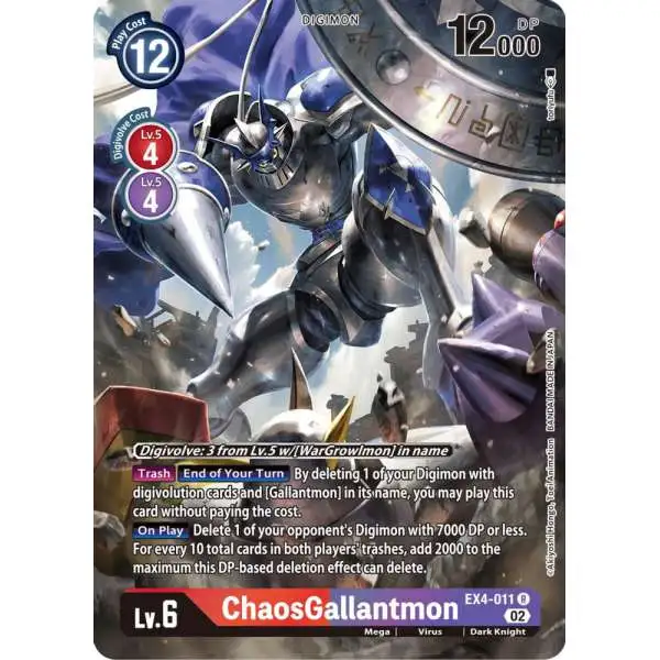 Digimon Trading Card Game Alternative Being Rare ChaosGallantmon EX4-011 [Alternate Art]