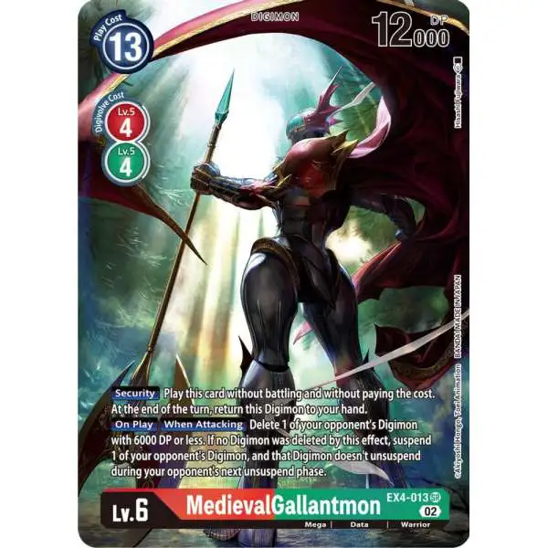 Digimon Trading Card Game Alternative Being Super Rare MedievalGallantmon EX4-013 [Alternate Art]