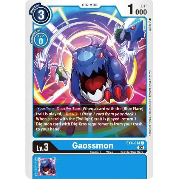 Digimon Trading Card Game Alternative Being Common Gaossmon EX4-014