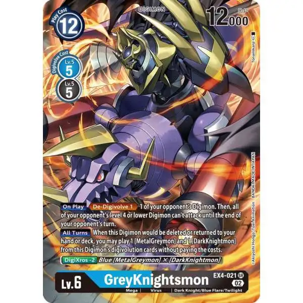Digimon Trading Card Game Alternative Being Super Rare GreyKnightsmon EX4-021 [Alternate Art]