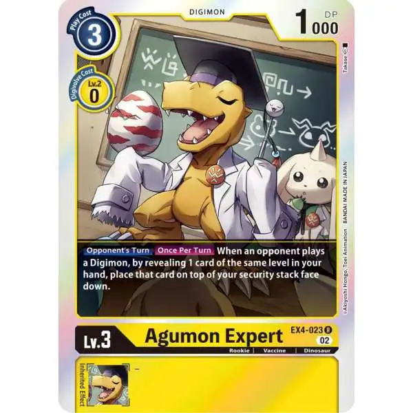Digimon Trading Card Game Alternative Being Rare Agumon Expert EX4-023