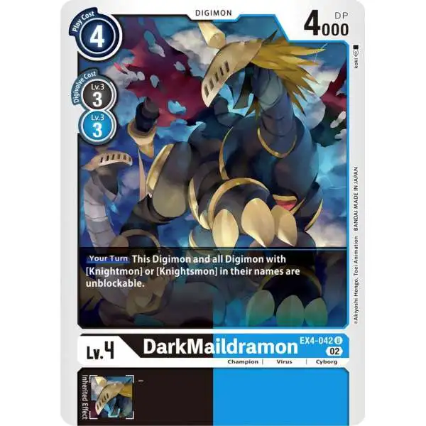 Digimon Trading Card Game Alternative Being Uncommon DarkMaildramon EX4-042
