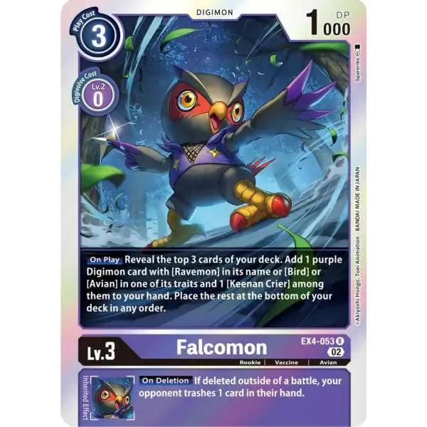 Digimon Trading Card Game Alternative Being Rare Falcomon EX4-053
