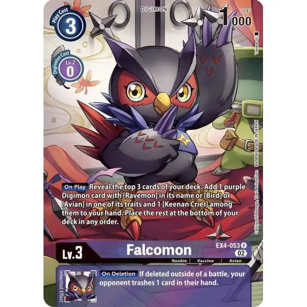 Digimon Trading Card Game Alternative Being Rare Falcomon EX4-053 [Alternate Art]