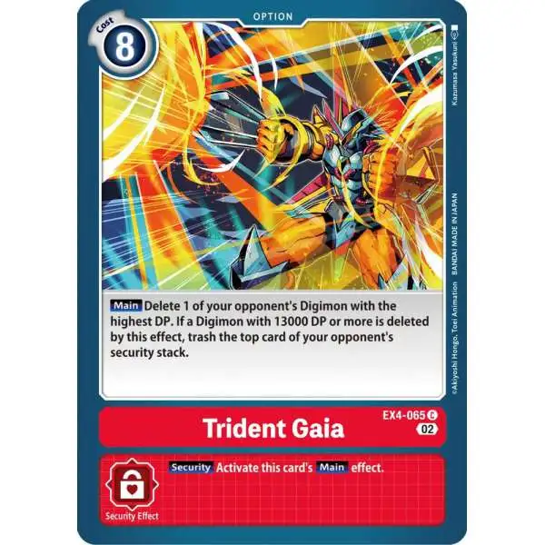 Digimon Trading Card Game Alternative Being Common Trident Gaia EX4-065