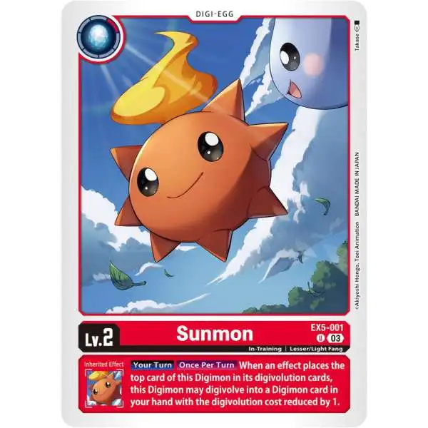 Digimon Animal Colosseum Uncommon Sunmon EX5-001