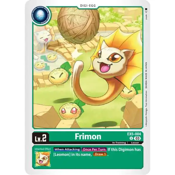 Digimon Animal Colosseum Uncommon Frimon EX5-004