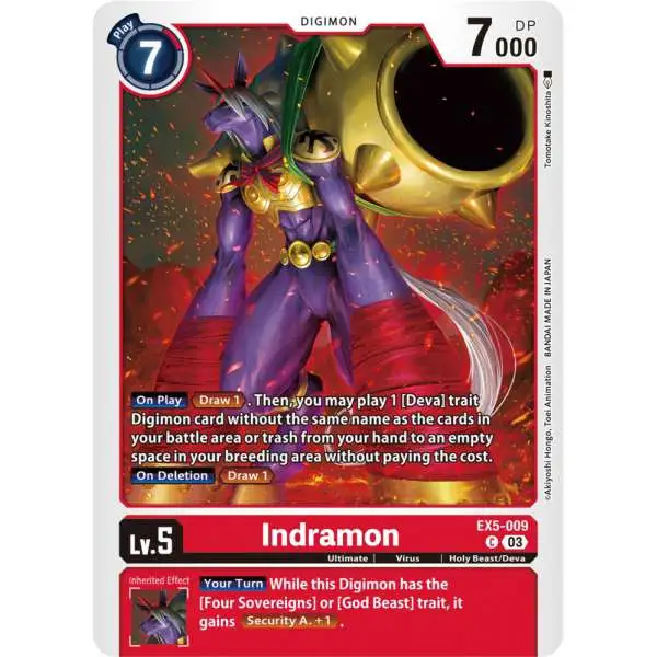 Digimon Animal Colosseum Common Indramon EX5-009