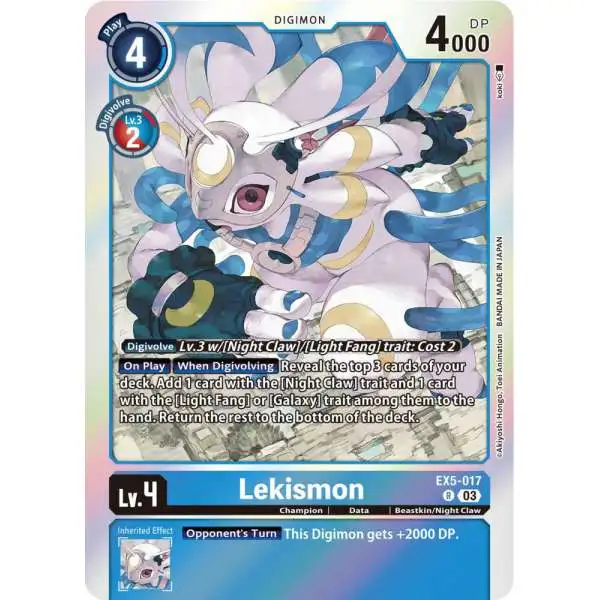 Digimon Animal Colosseum Rare Lekismon EX5-017