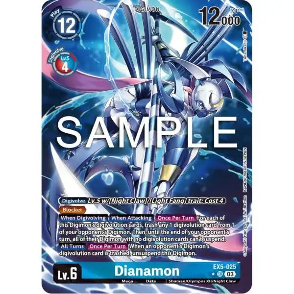 Digimon Animal Colosseum Super Rare Dianamon EX5-025 [Alternate Art]