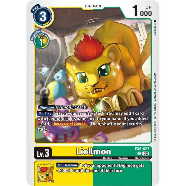 Digimon Animal Colosseum Common Liollmon EX5-027