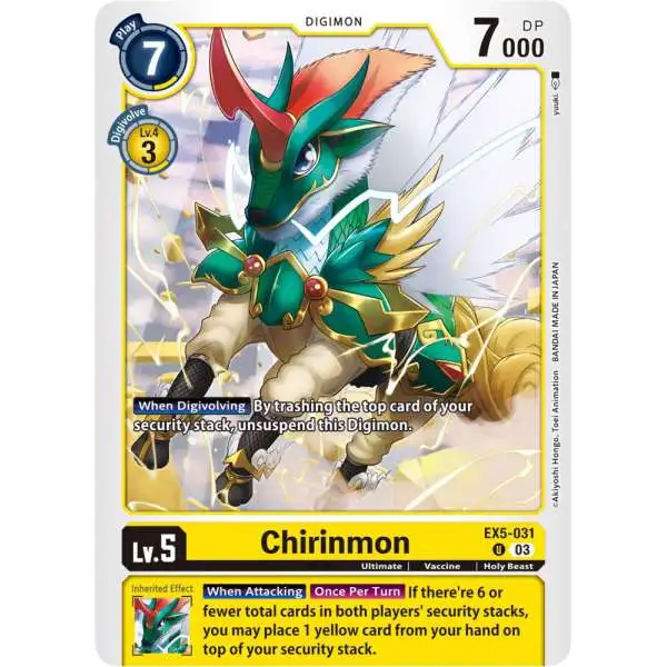Digimon Animal Colosseum Uncommon Chirinmon EX5-031