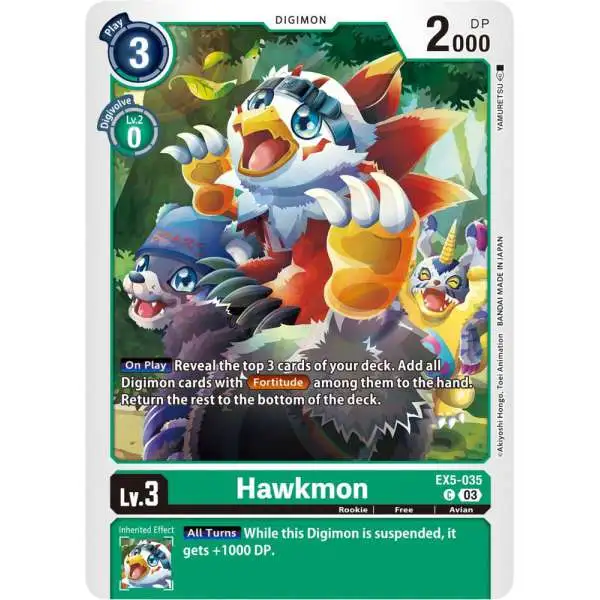 Digimon Animal Colosseum Common Hawkmon EX5-035