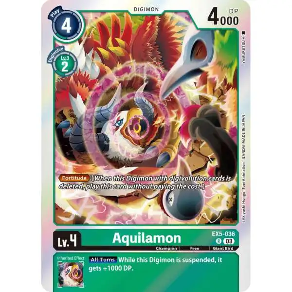 Digimon Animal Colosseum Rare Aquilamon EX5-036