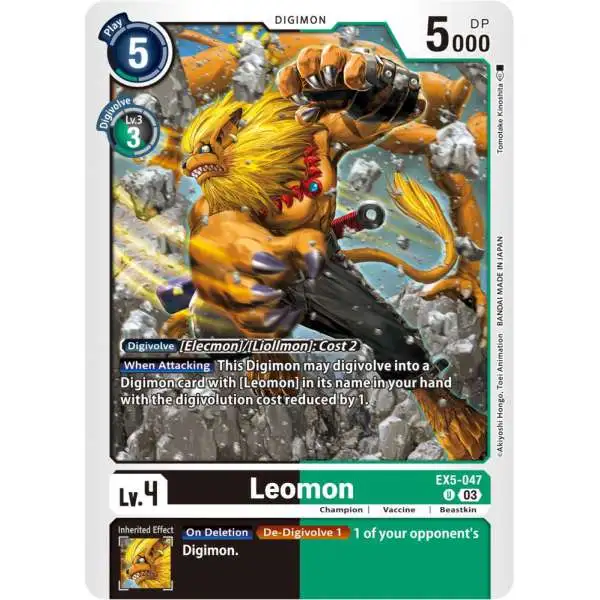 Digimon Animal Colosseum Uncommon Leomon EX5-047