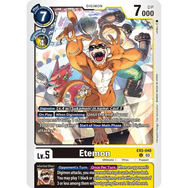 Digimon Animal Colosseum Uncommon Etemon EX5-048