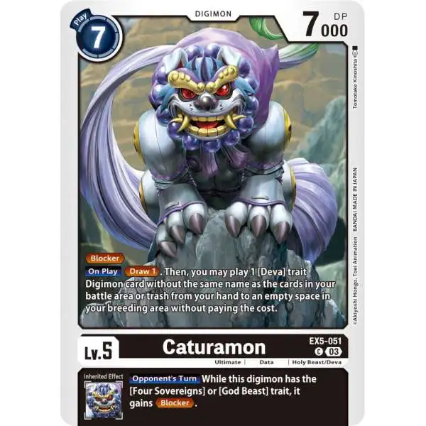 Digimon Animal Colosseum Common Caturamon EX5-051
