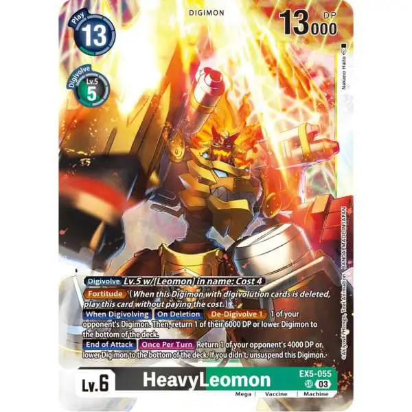 Digimon Animal Colosseum Super Rare HeavyLeomon EX5-055