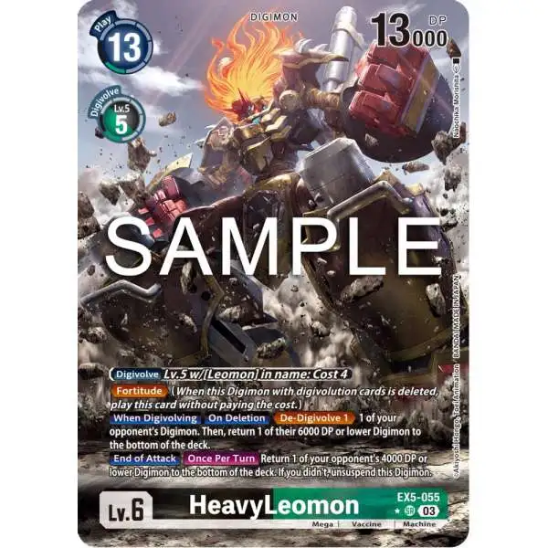 Digimon Animal Colosseum Super Rare HeavyLeomon EX5-055 [Alternate Art]
