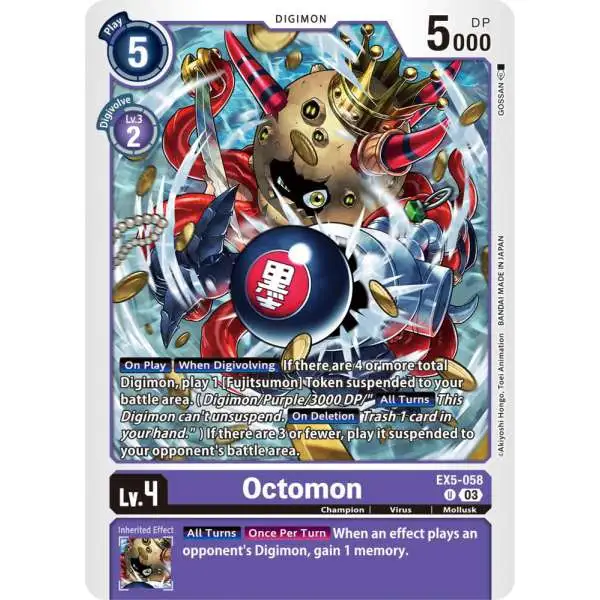 Digimon Animal Colosseum Uncommon Octomon EX5-058