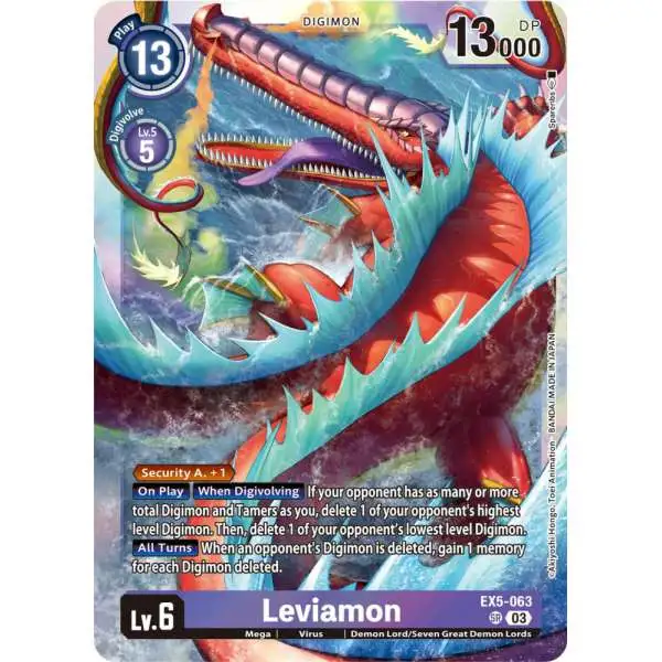 Digimon Trading Card Game Animal Colosseum Super Rare Leviamon EX5-063
