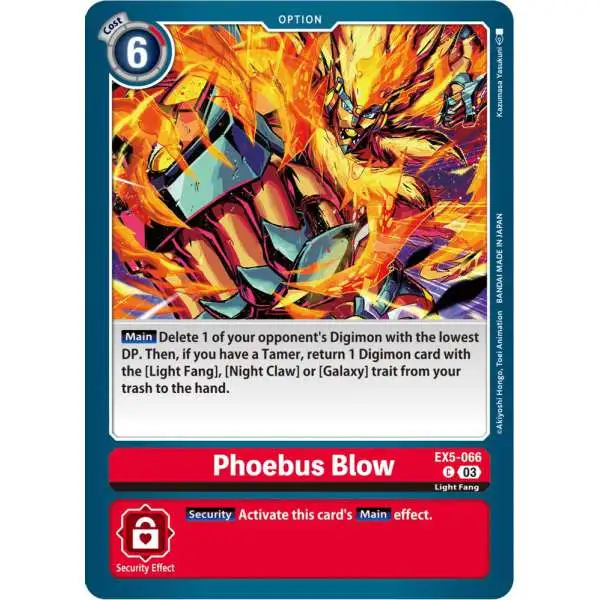 Digimon Animal Colosseum Common Phoebus Blow EX5-066