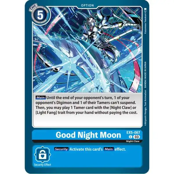 Digimon Animal Colosseum Common Good Night Moon EX5-067