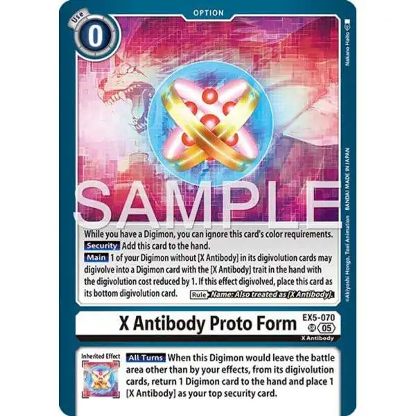 Trading Card Game Advanced Booster Digimon Generation Super Rare X Antibody Proto Form EX5-070 [Reprint]