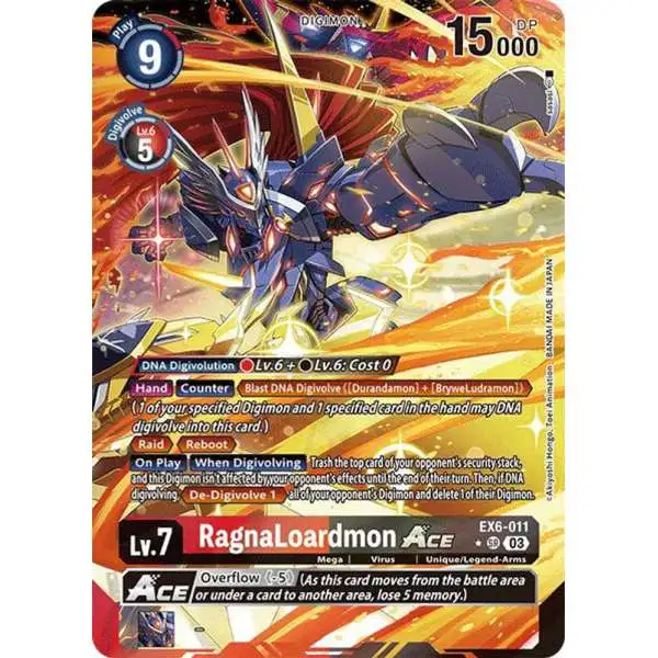 Digimon Trading Card Game Infernal Ascension Super Rare RagnaLoardmon ACE EX6-011 [Alternate Art]