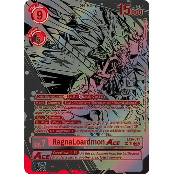 Digimon Trading Card Game Infernal Ascension Super Rare RagnaLoardmon ACE EX6-011 [Textured]