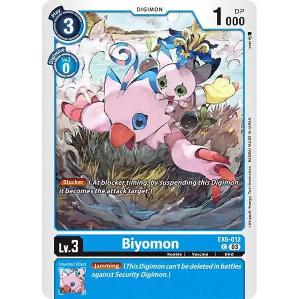 Digimon Trading Card Game Infernal Ascension Common Biyomon EX6-012