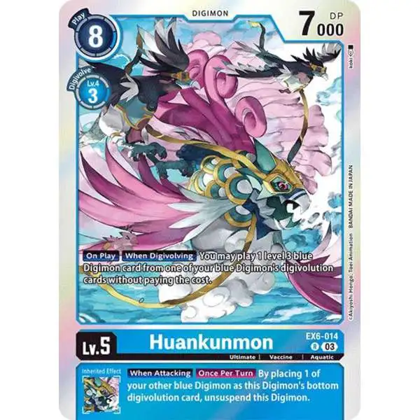 Digimon Trading Card Game Infernal Ascension Rare Huankunmon EX6-014