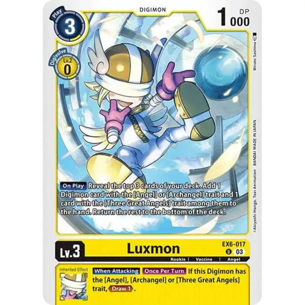 Digimon Trading Card Game Infernal Ascension Uncommon Luxmon EX6-017