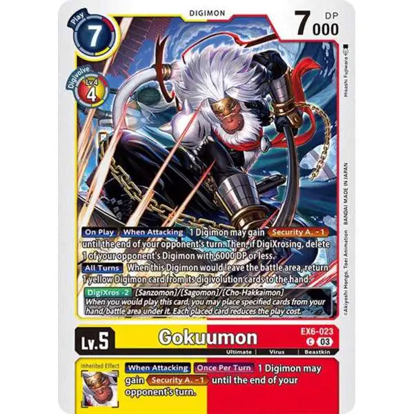 Digimon Trading Card Game Infernal Ascension Common Gokuumon EX6-023
