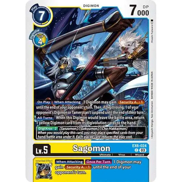Digimon Trading Card Game Infernal Ascension Common Sagomon EX6-024