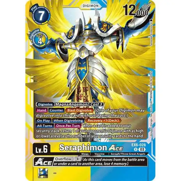 Digimon Trading Card Game Infernal Ascension Rare Seraphimon ACE EX6-028
