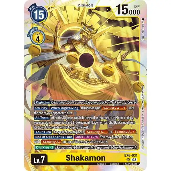 Digimon Trading Card Game Infernal Ascension Super Rare Shakamon EX6-031