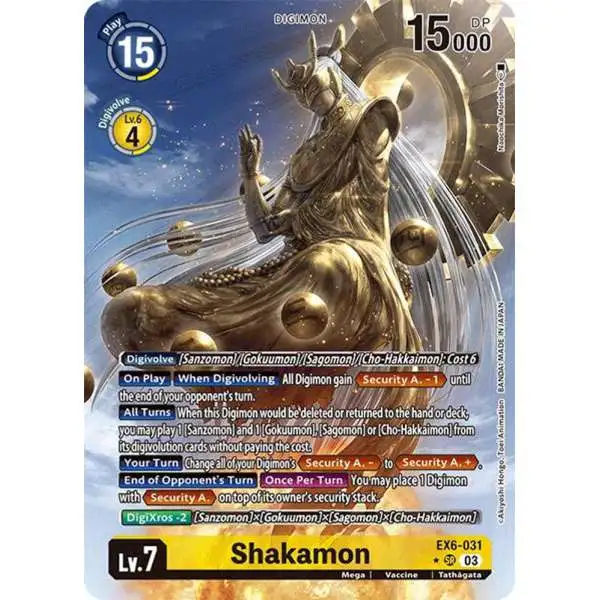 Digimon Trading Card Game Infernal Ascension Super Rare Shakamon EX6-031 [Alternate Art]
