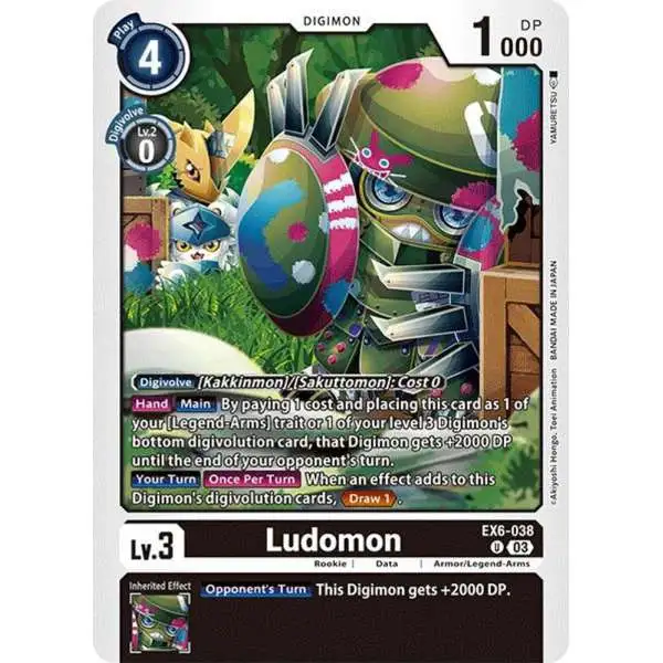Digimon Trading Card Game Infernal Ascension Uncommon Ludomon EX6-038