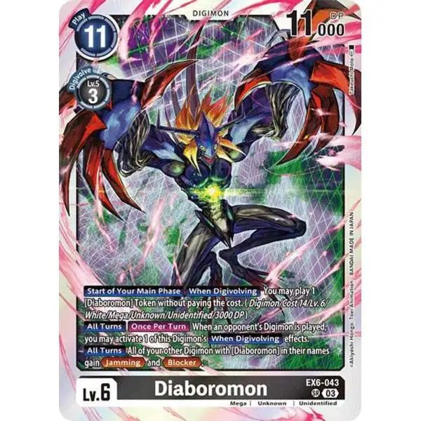 Digimon Trading Card Game Infernal Ascension Super Rare Diaboromon EX6-043