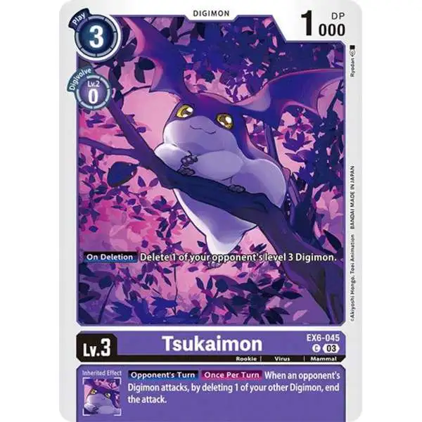 Digimon Trading Card Game Infernal Ascension Common Tsukaimon EX6-045