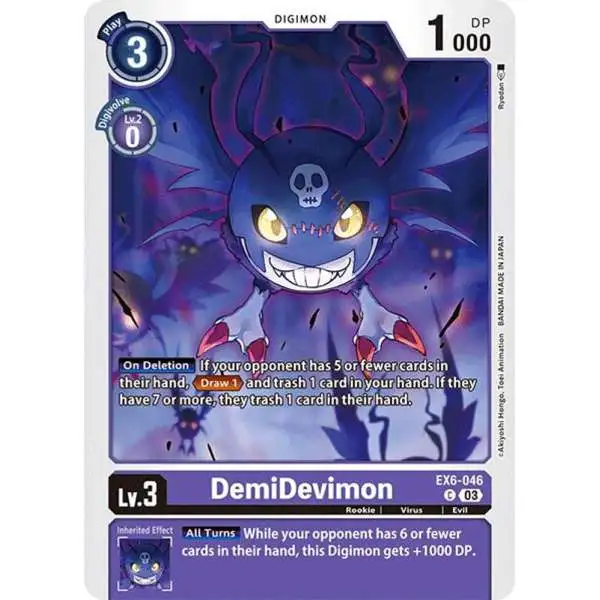 Digimon Trading Card Game Infernal Ascension Common DemiDevimon EX6-046