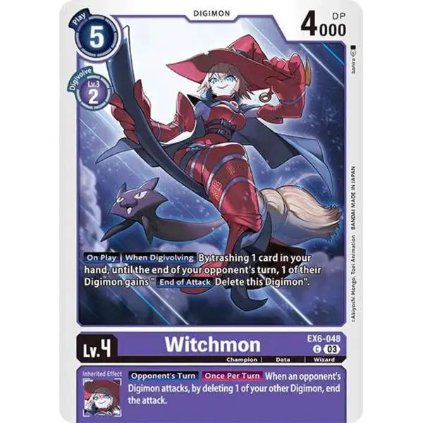 Digimon Trading Card Game Infernal Ascension Common Witchmon EX6-048