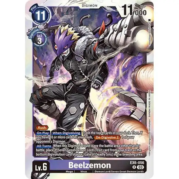 Digimon Trading Card Game Infernal Ascension Rare Beelzemon EX6-056