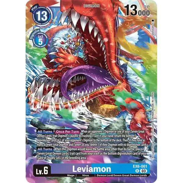 Digimon Trading Card Game Infernal Ascension Rare Leviamon EX6-061