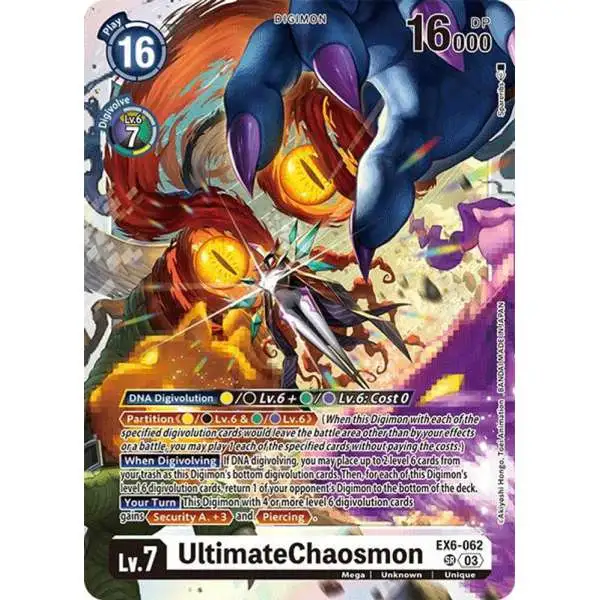 Digimon Trading Card Game Infernal Ascension Super Rare UltimateChaosmon EX6-062
