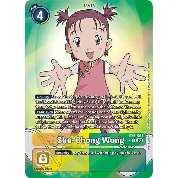 Digimon Trading Card Game Infernal Ascension Uncommon Shu-Chong Wong EX6-064 [Box Promo]