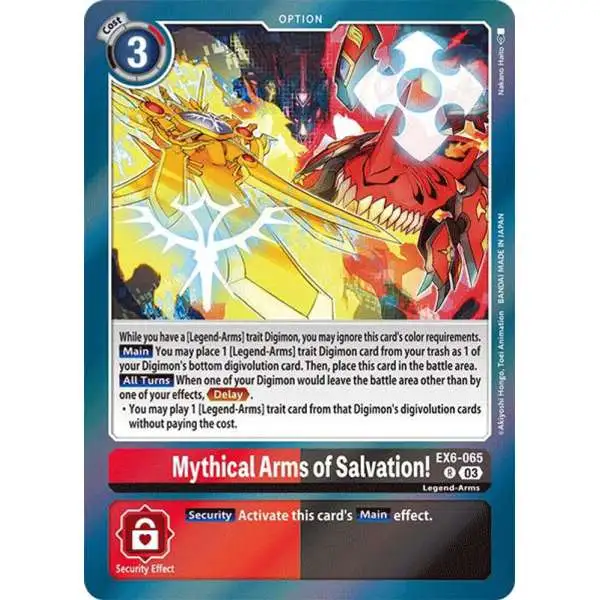 Digimon Trading Card Game Infernal Ascension Rare Mythical Arms of Salvation! EX6-065