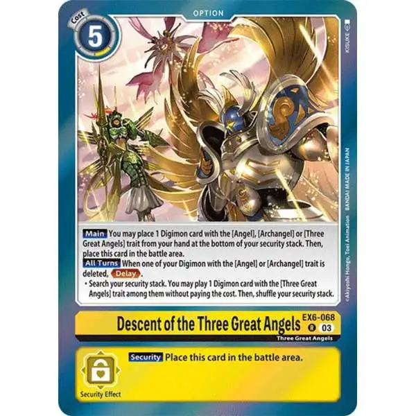 Digimon Trading Card Game Infernal Ascension Rare Descent of the Three Great Angels EX6-068