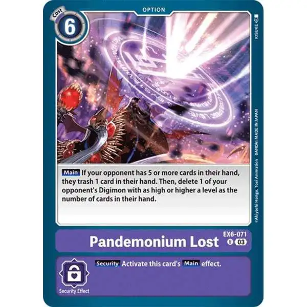 Digimon Trading Card Game Infernal Ascension Uncommon Pandemonium Lost EX6-071